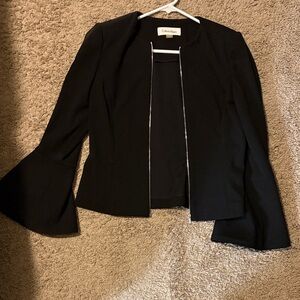 Calvin Klein Black Bell Sleeve Blazer